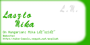 laszlo mika business card